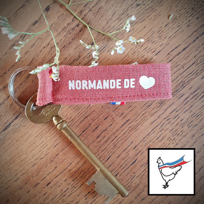 Porte-clé Made In France Normande de coeur